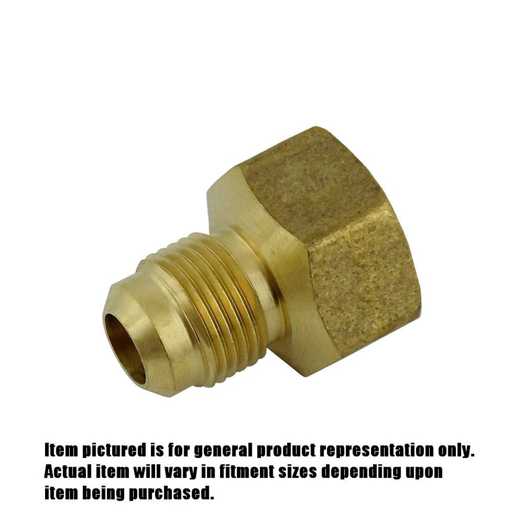 Hex Coupling, 1/2" Male Flare x 3/4" Female Pipe Thread Brass