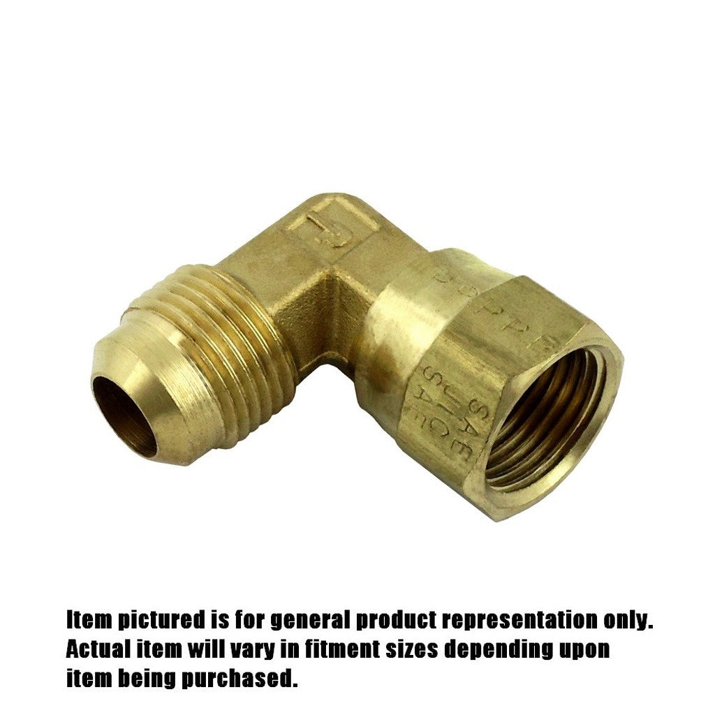 Swivel 90° Elbow, 1/2" Male Flare x 1/2" Female Flare, Brass