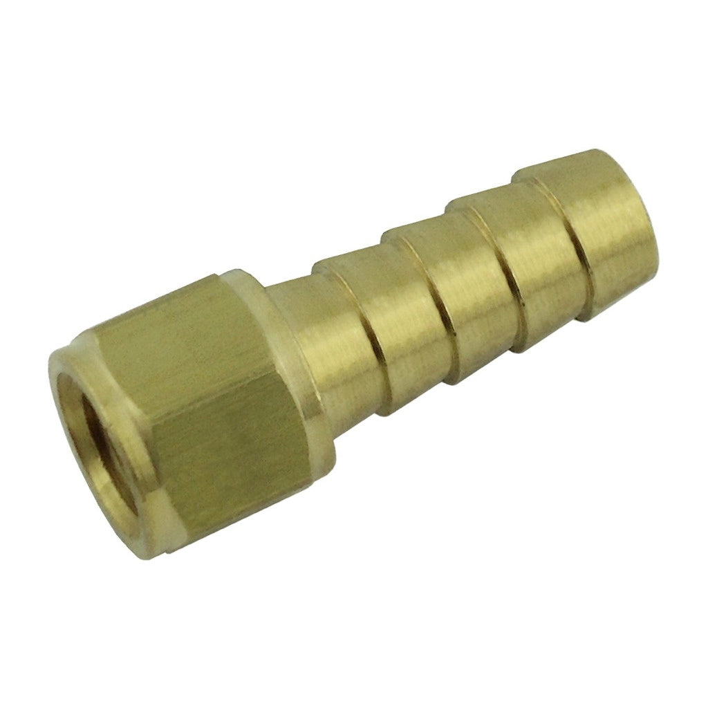Hose Stem, 3/8" B x 1/8" Female Pipe Thread Brass