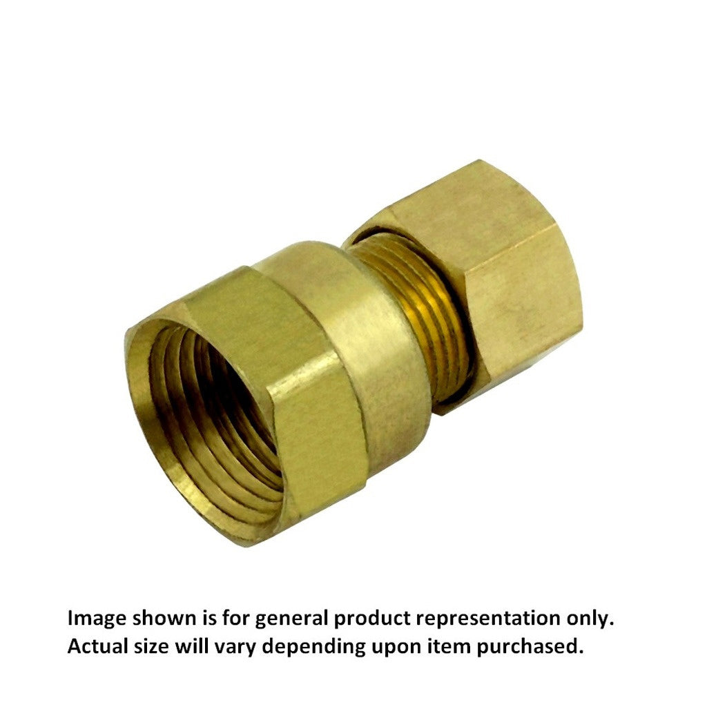 Compression Connector, 3/8" C x 3/8" Female Pipe Thread Brass