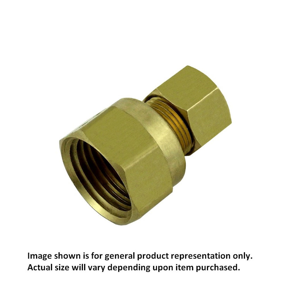 Compression Connector, 3/8" C x 1/2" Female Pipe Thread Brass