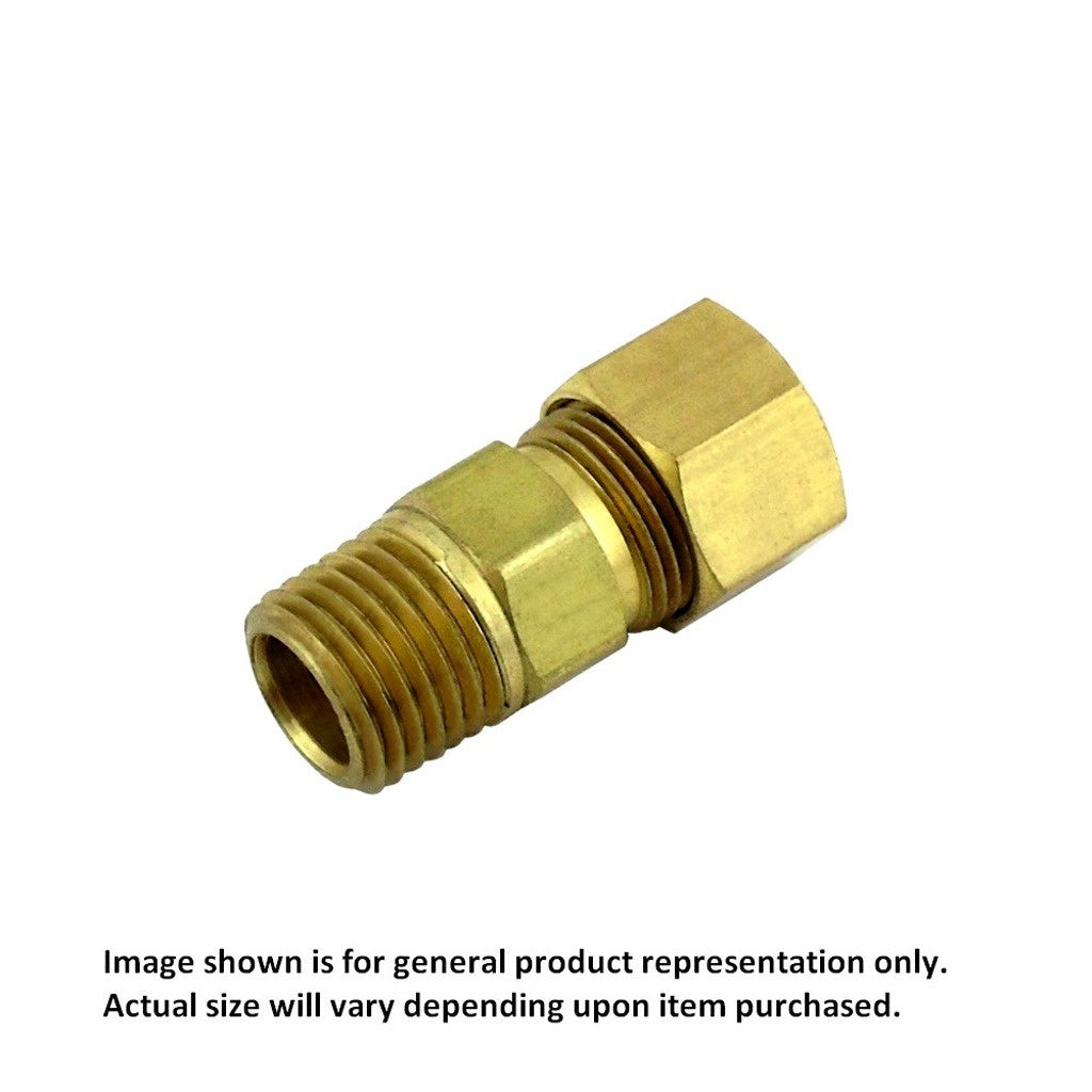 Compression Connector, 3/8" C x 1/4" Male Pipe Thread Brass