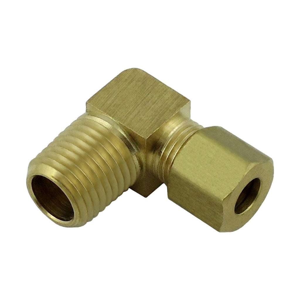 Compression 90° Elbow, 1/4" C x 1/4" Male Pipe Thread Brass
