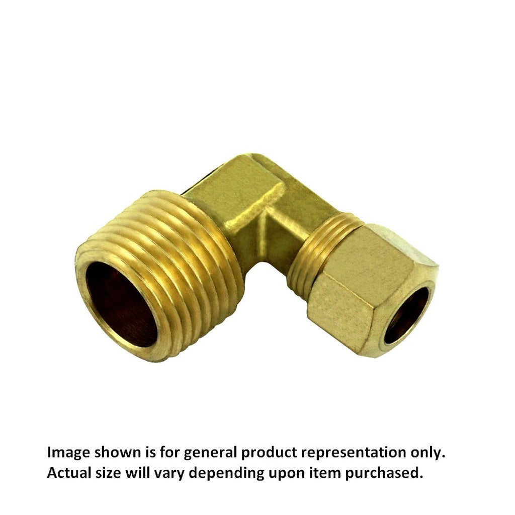 Compression 90° Elbow, 3/8" C x 1/2" Male Pipe Thread Brass