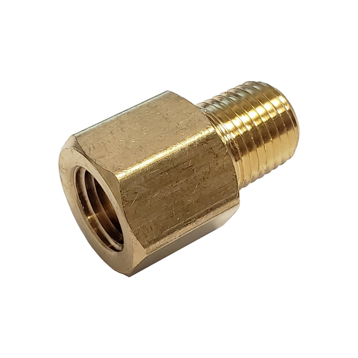 Adapter, 1/4" Female Pipe Thread x 1/4" Male Pipe Thread Brass