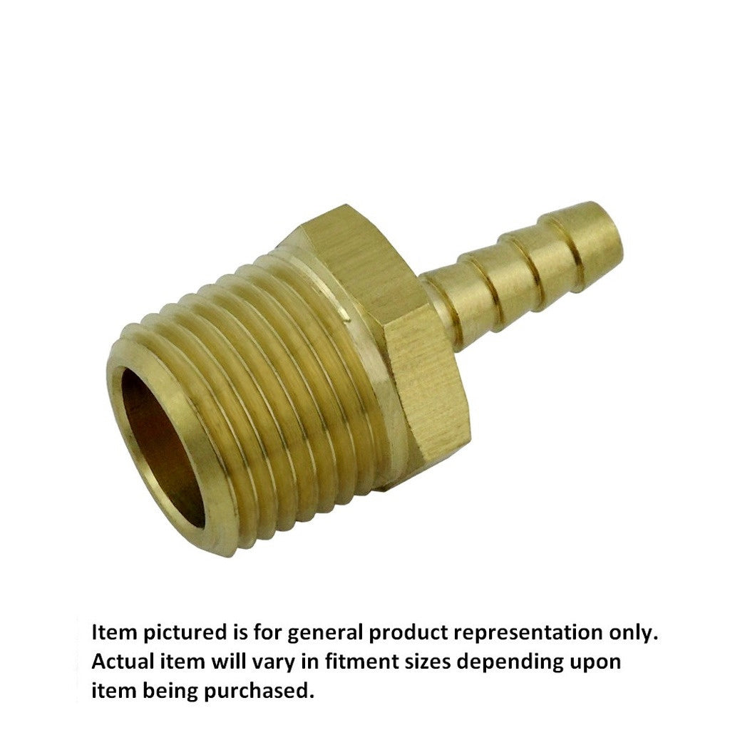 Hose Stem, 1/4" B x 1/2" Male Pipe Thread Brass