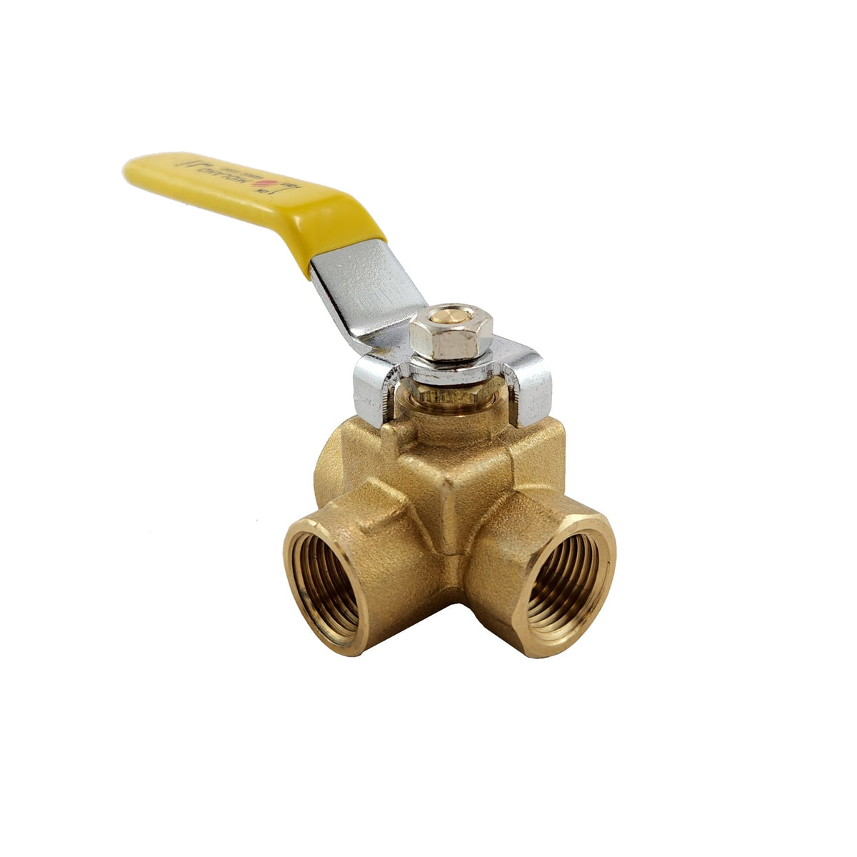 3-WAY BALL VALVE, 3/8" FPT-ALL (BRASS)