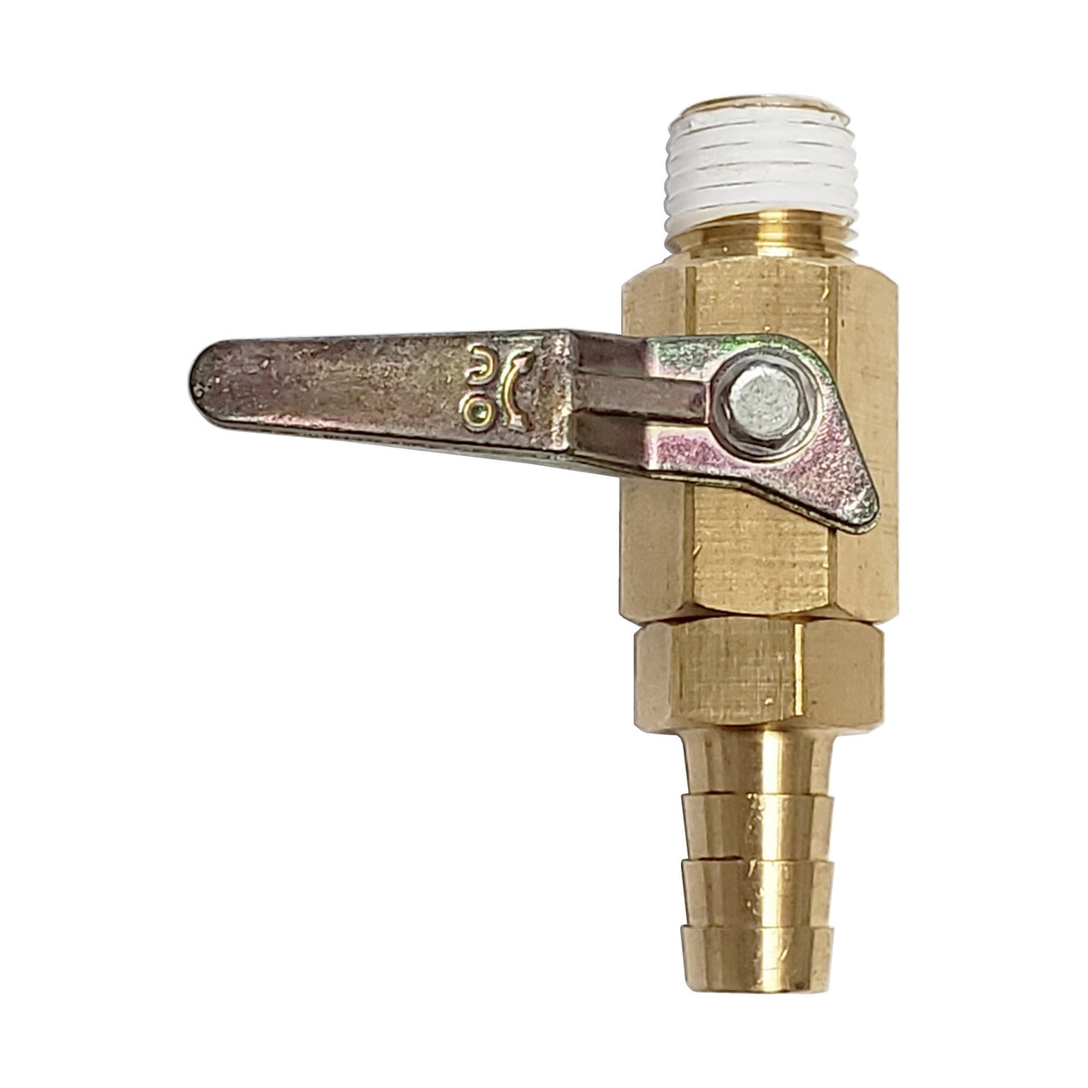 Taprite Shutoff Valve with Check Valve, 1/4" MPT x 5/16" Barb, Brass