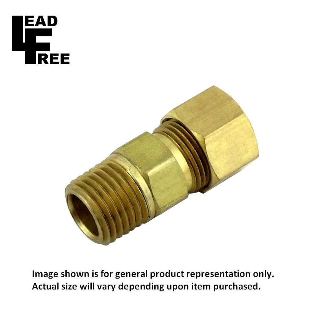 Complete Adapter, 3/8" C x 1/4" Male Pipe Thread Lead Free Brass