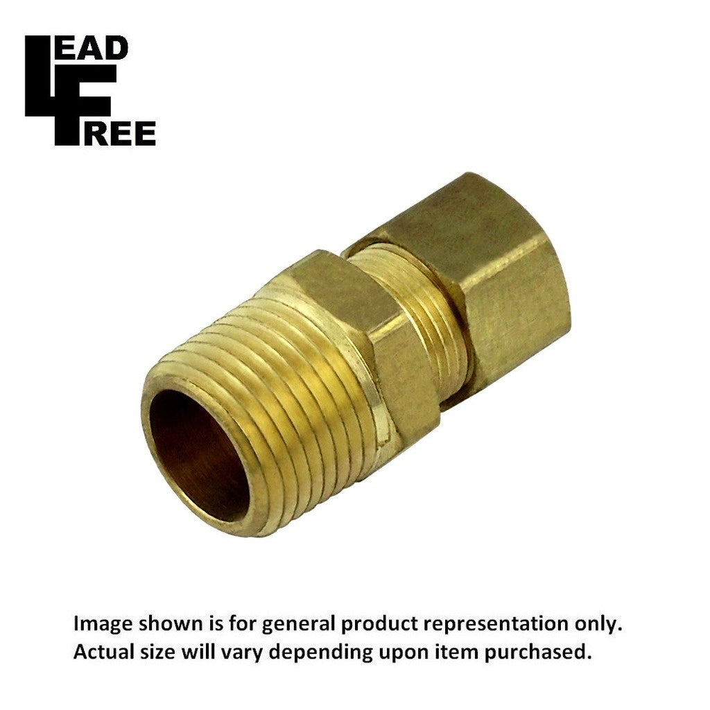 Complete Adapter, 3/8" C x 3/8" Male Pipe Thread Lead Free Brass