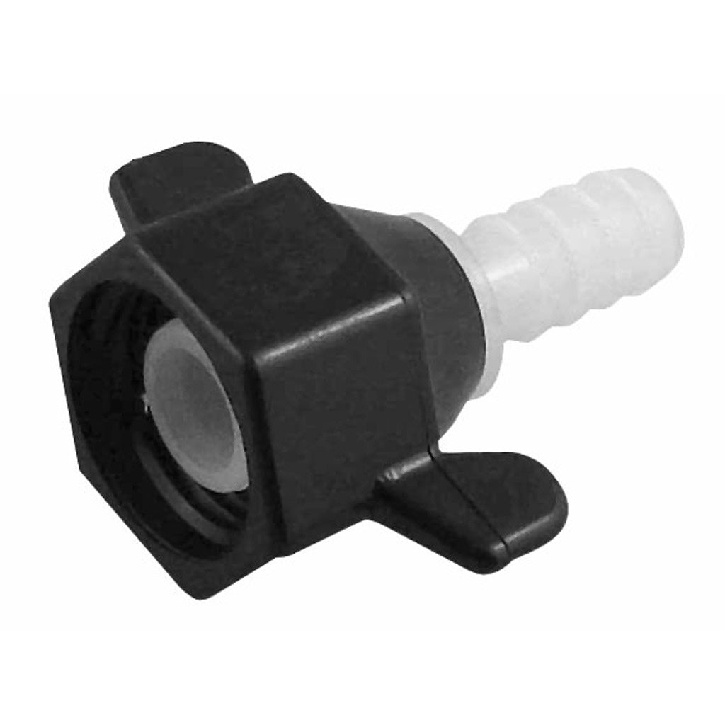 Shurflo Wingnut Swivel Fitting, 1/2" FPT x 3/8" Barb, Plastic