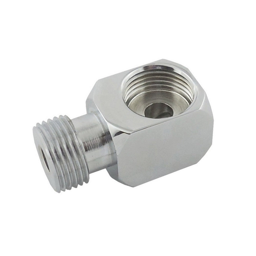 Krome Dispense Keg Coupler 90° Elbow Adapter, Chrome