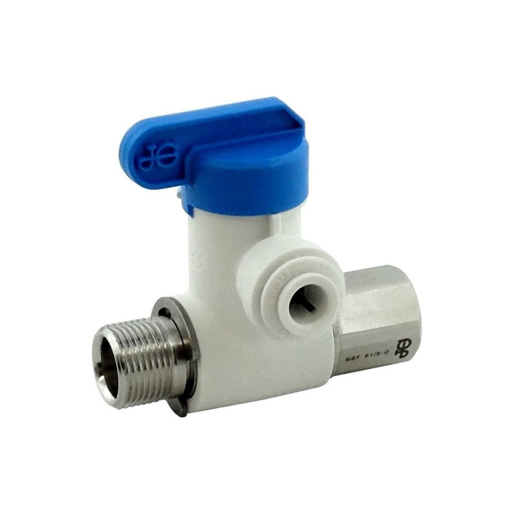 John Guest Push-In Angled Stop Valve, 3/8" C x 1/4" OD