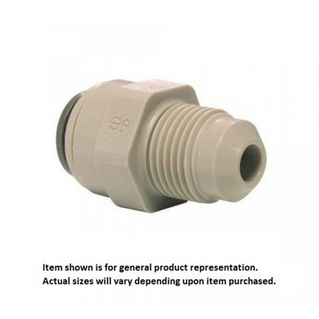 John Guest Push-In Adapter, 3/8" Male Flare x 3/8" OD