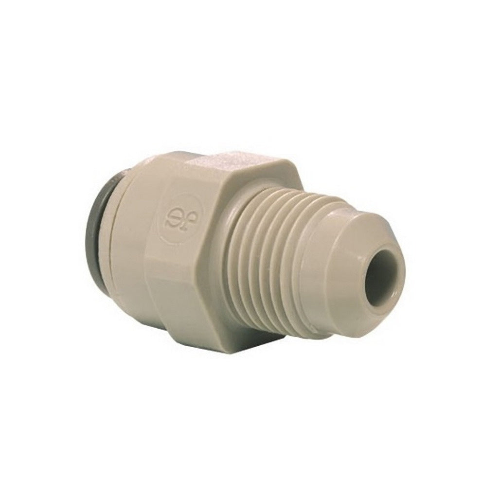 John Guest Push-In Adapter, 1/4" Male Flare x 3/8" OD