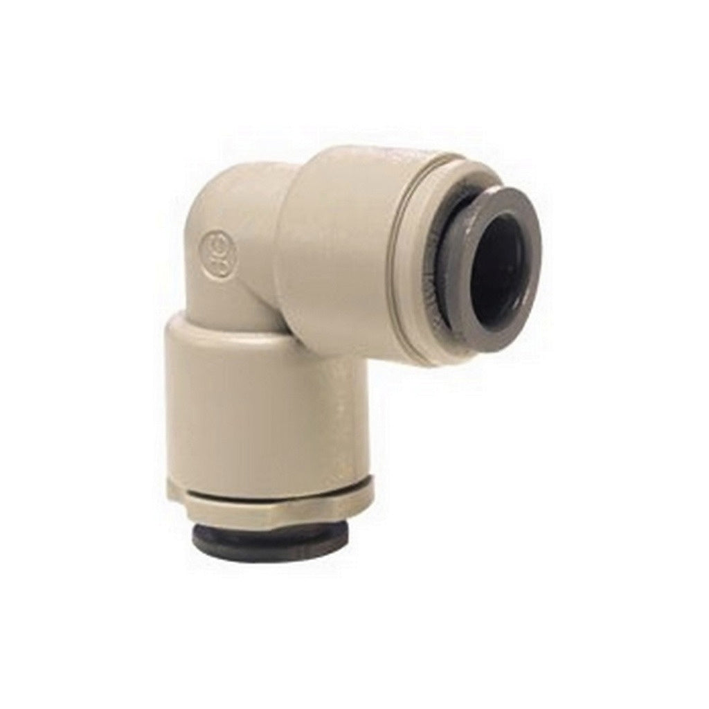 John Guest Superseal 90° Elbow, 3/8" OD (Stainless Steel) x 3/8" OD