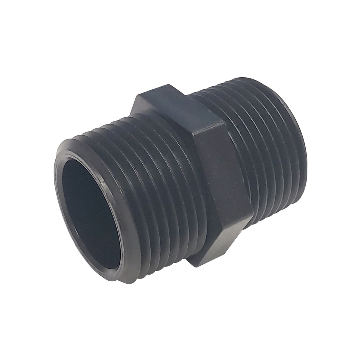Hex Nipple, 3/4" Male Pipe Thread x 3/4" Male Pipe Thread Poly
