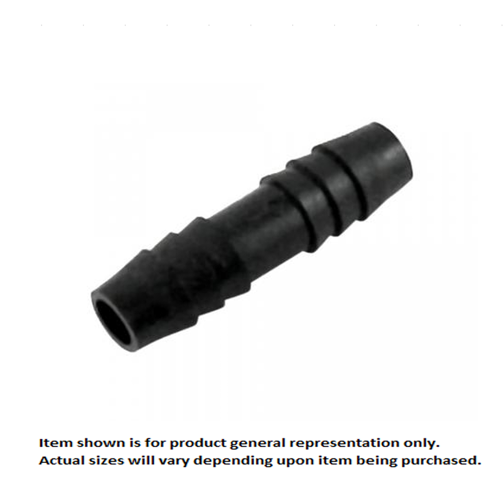 Splicer, 1/4" Barb x 1/4" Barb, Poly Nylon Plastic Barbed Fitting