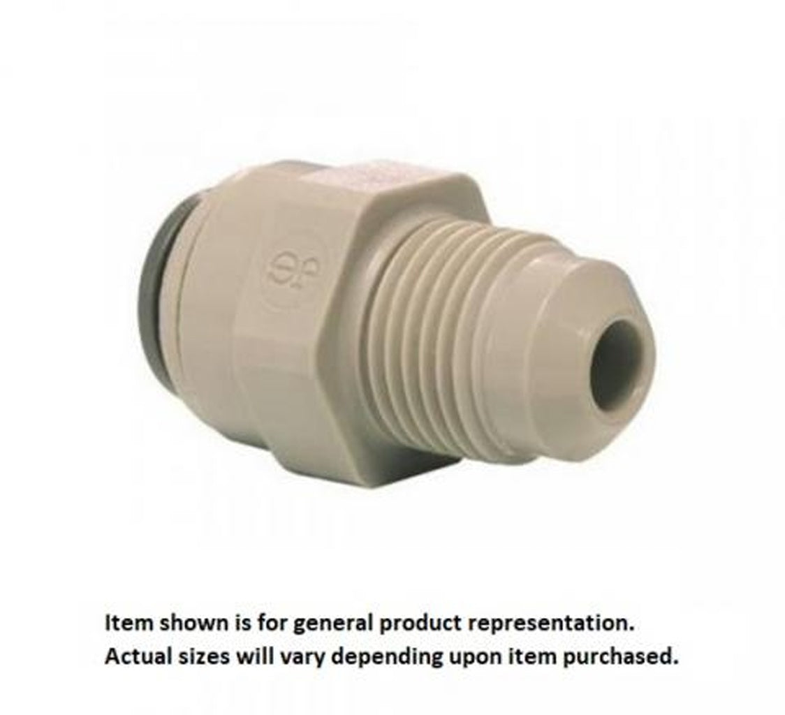 John Guest Push-In Adapter, 1/4" Male Flare x 1/4" OD