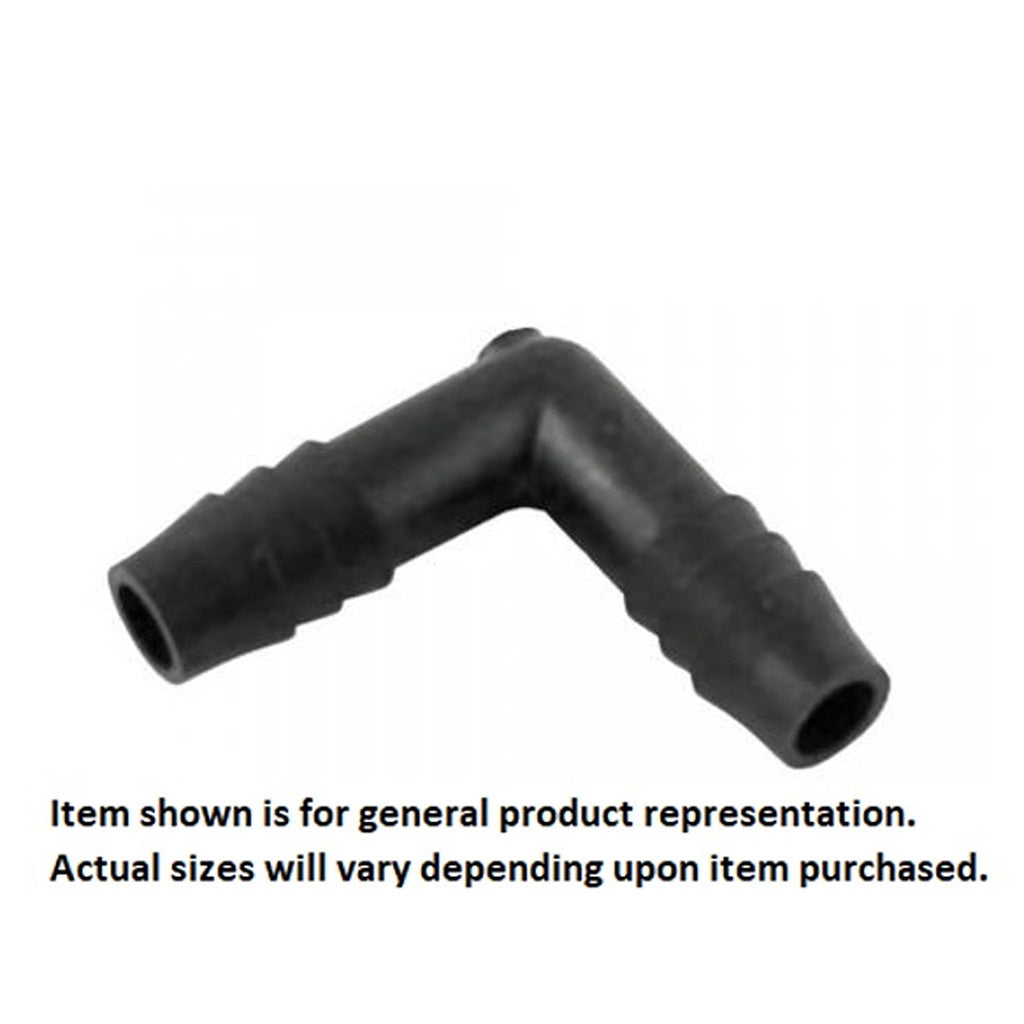 90° Elbow, 1/4" B x 3/8" B Poly