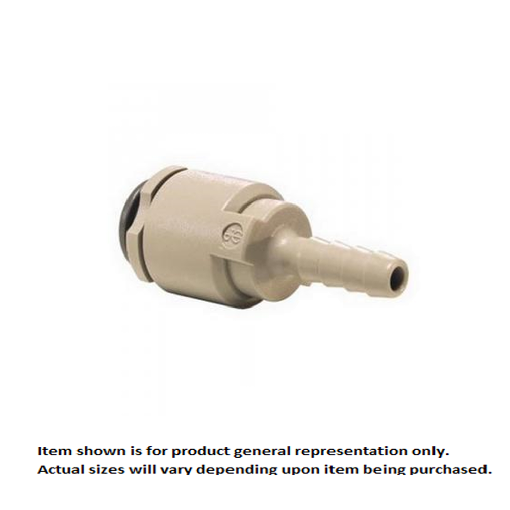 John Guest Superseal Adapter, 1/4" OD (Stainless Steel) x 1/4" Barb