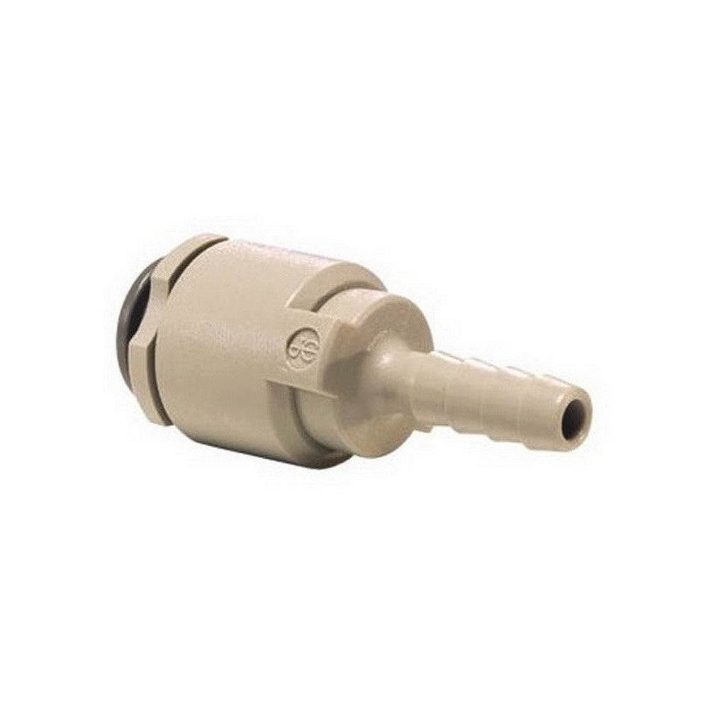 John Guest Superseal Adapter, 5/16" Stainless Steel OD x 1/4" Barb