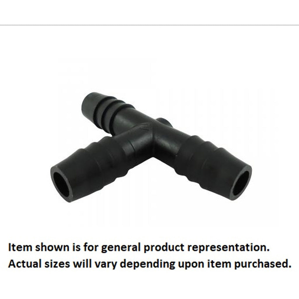 Tee, 5/8" B-All Poly Nylon Plastic Barbed Fitting