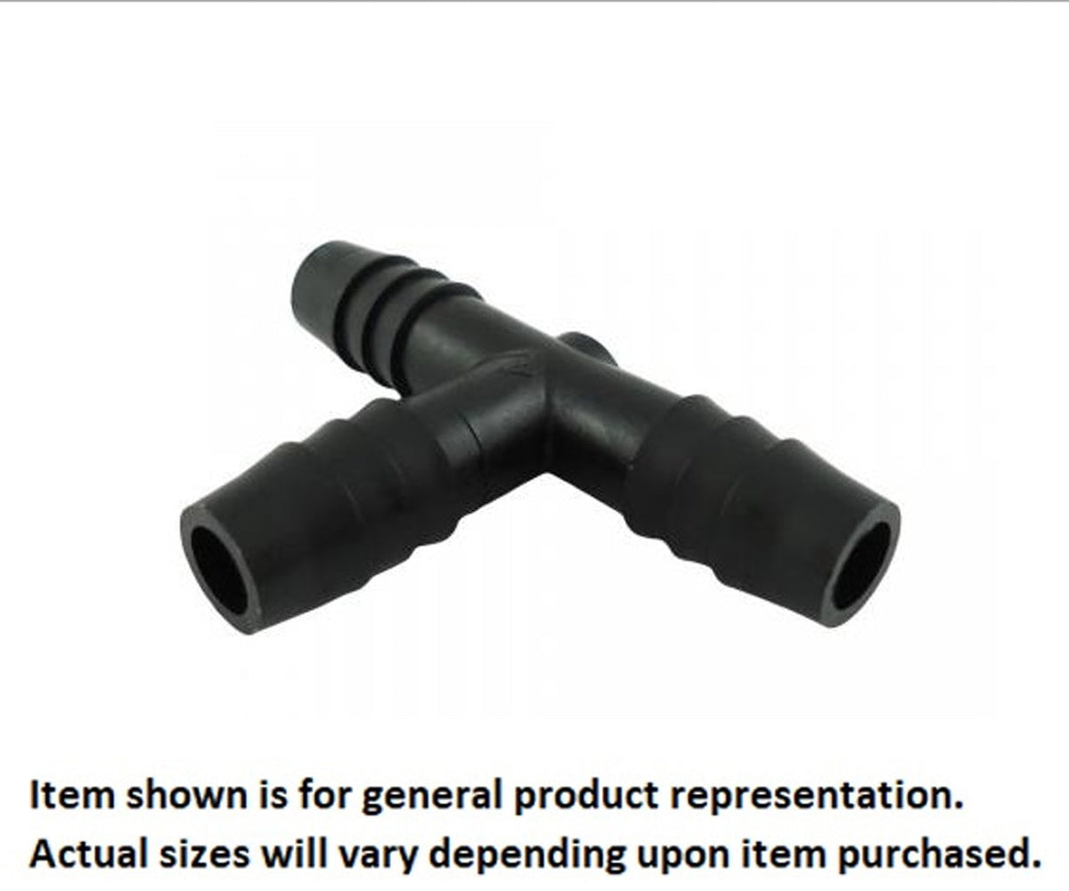 Tee, 1/2" B-All Poly Nylon Plastic Barbed Fitting