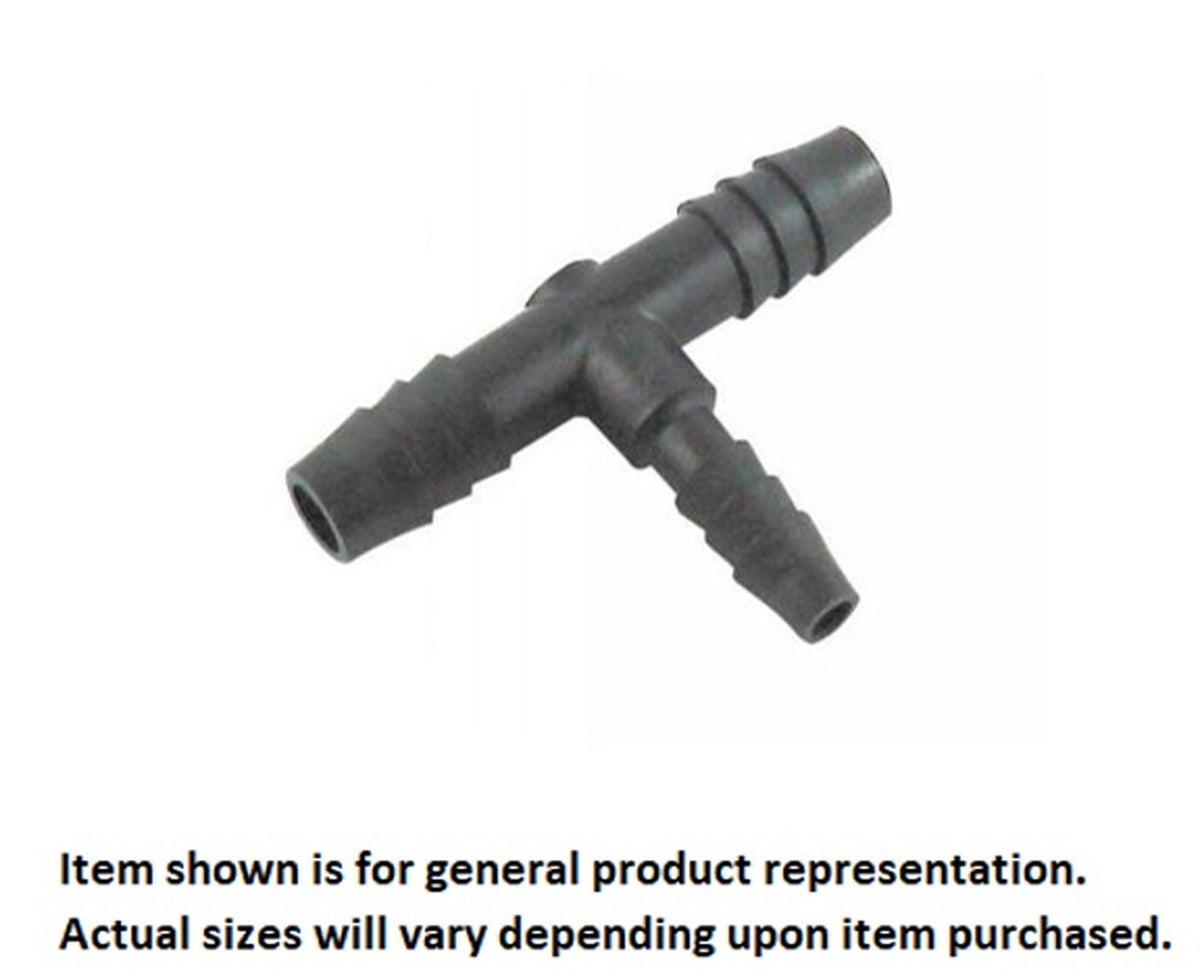 Tee, 1/2" B x 1/2" B x 3/8" B Poly