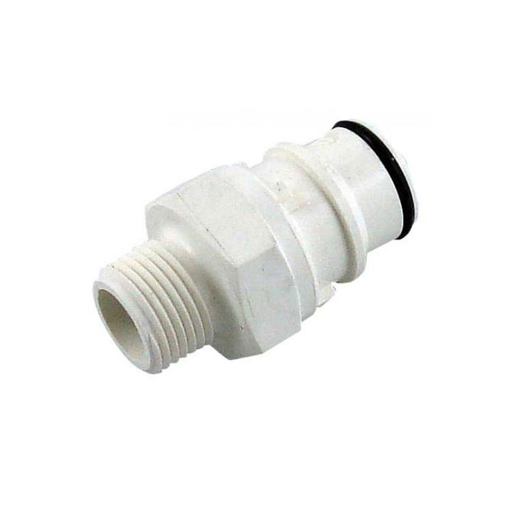 Male Quick Disconnect, 3/8" Male Pipe Thread with Shutoff, HFC35 Series Polysulfone
