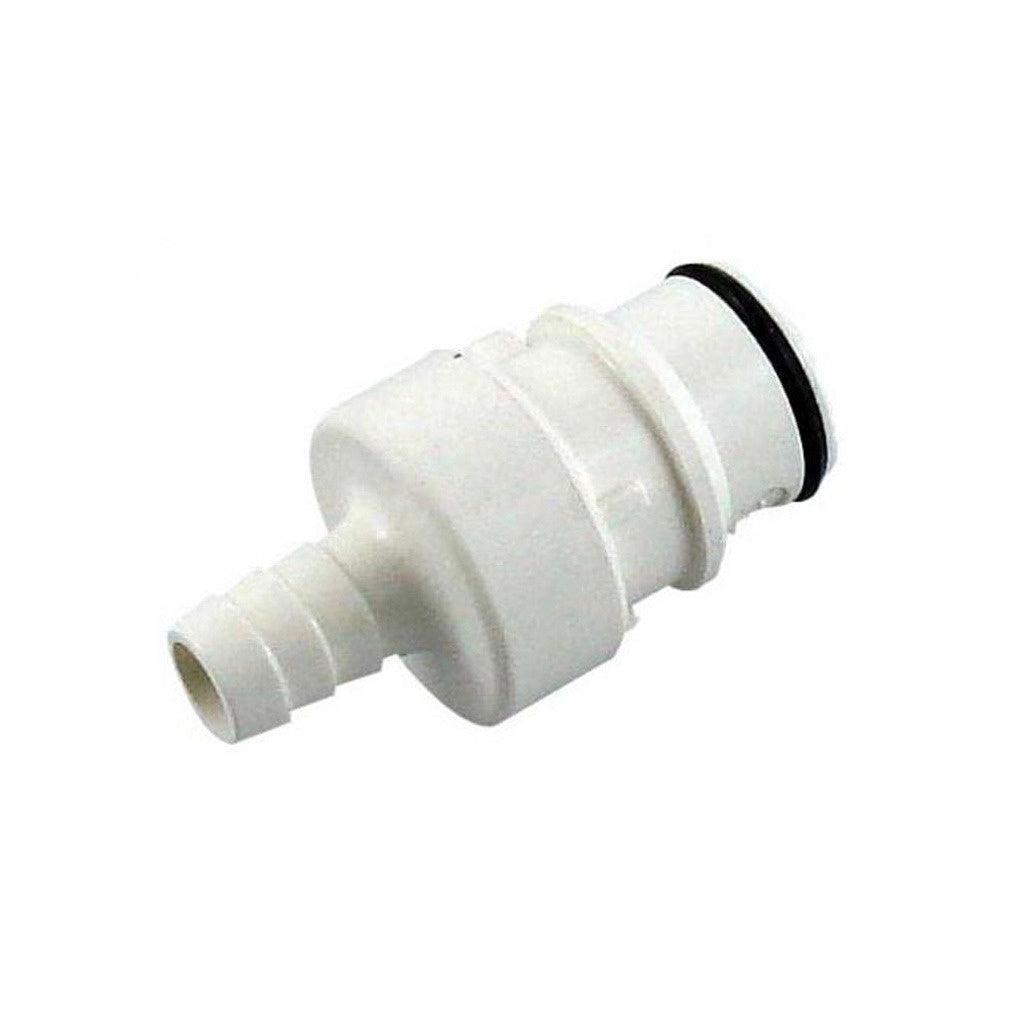 Male Quick Disconnect, 3/8" Barb, No Shutoff, HFC35 Series Polysulfone