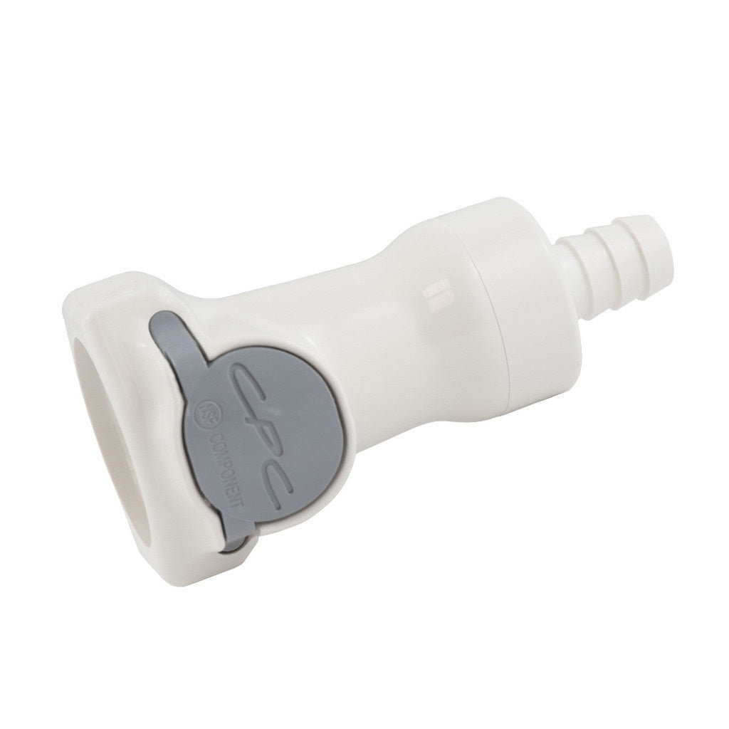 Female Quick Disconnect, 3/8" Barb with Shutoff, HFC35 Series Polysulfone
