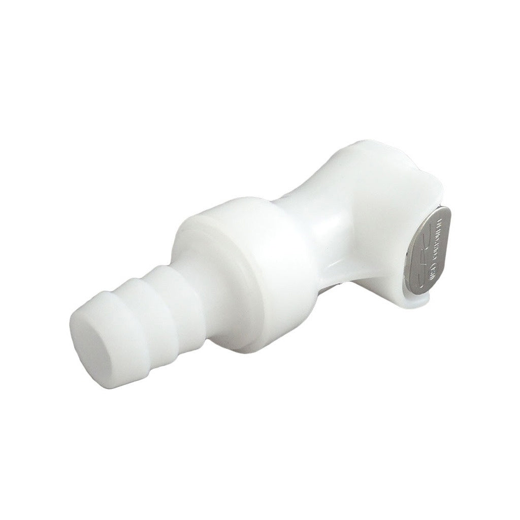 Female Quick Disconnect, 3/8" Barb with Shutoff, PLC Series