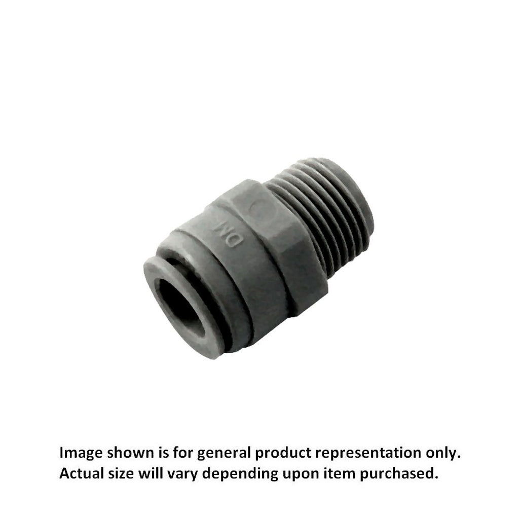 DMfit Push-In Adapter, 1/2" Male Pipe Thread x 3/8" OD