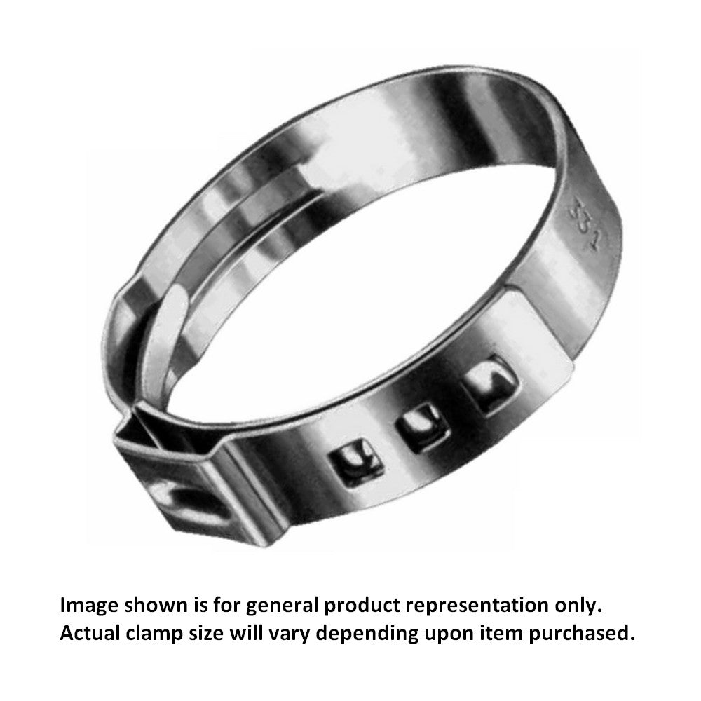 Oetiker Stepless Clamp, 0.629 - 0.755 in (19.2 mm), Stainless Steel