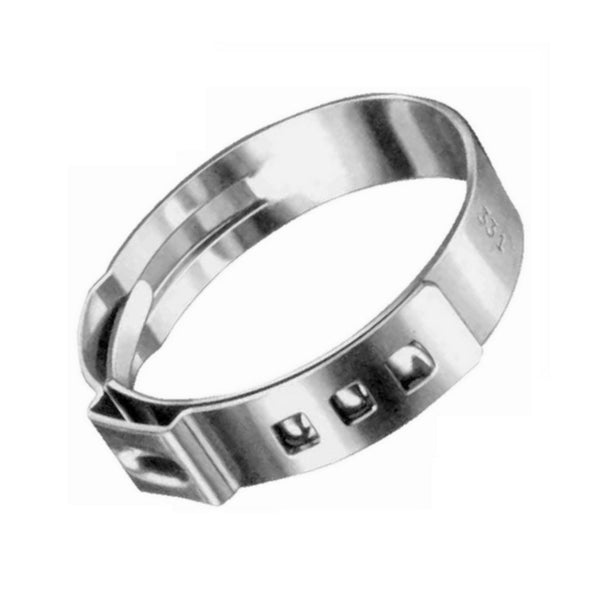 Oetiker Stepless Clamp, 0.571 - 0.669 in (17.0 mm), Stainless Steel