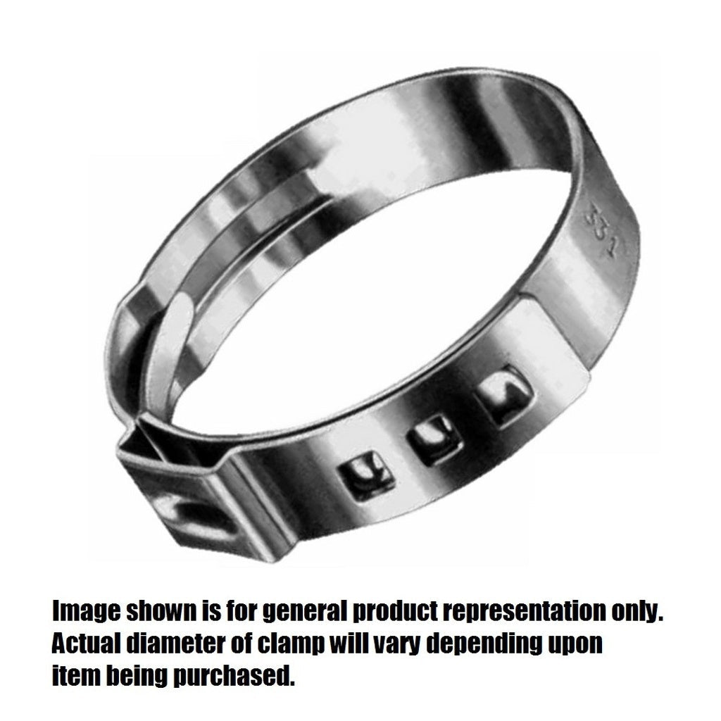 Oetiker Stepless Clamp, 0.228 - 0.276 in (7.0 mm), Stainless Steel