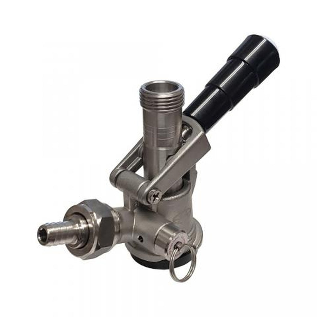 ABECO American Sankey Keg Coupler, Stainless Steel with Black Handle