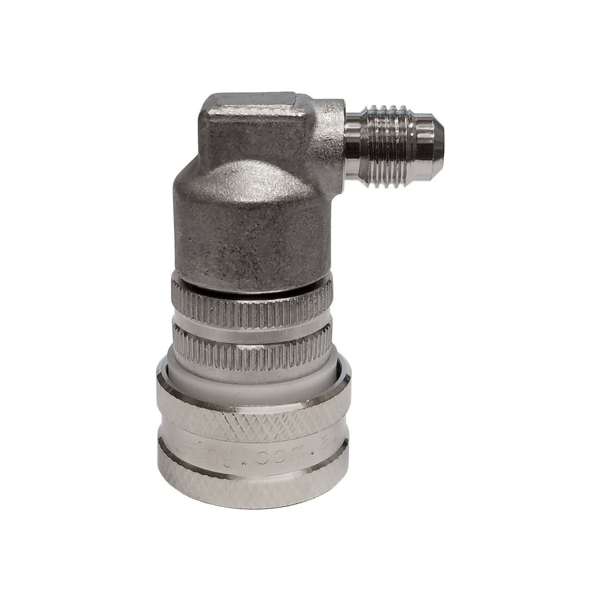 Stainless Steel Ball-Lock Disconnect, 90°, 1/4" MFL (Gas)