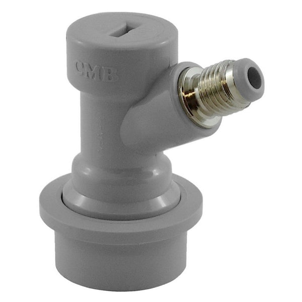 CMBecker Disconnect, Ball Lock, 1/4" Male Flare, Gas, Gray