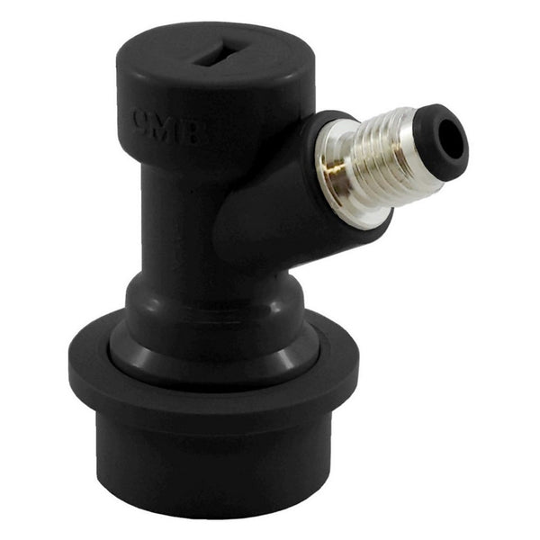 CMBecker Disconnect, Ball-Lock, 1/4" Male Flare, Liquid, Black