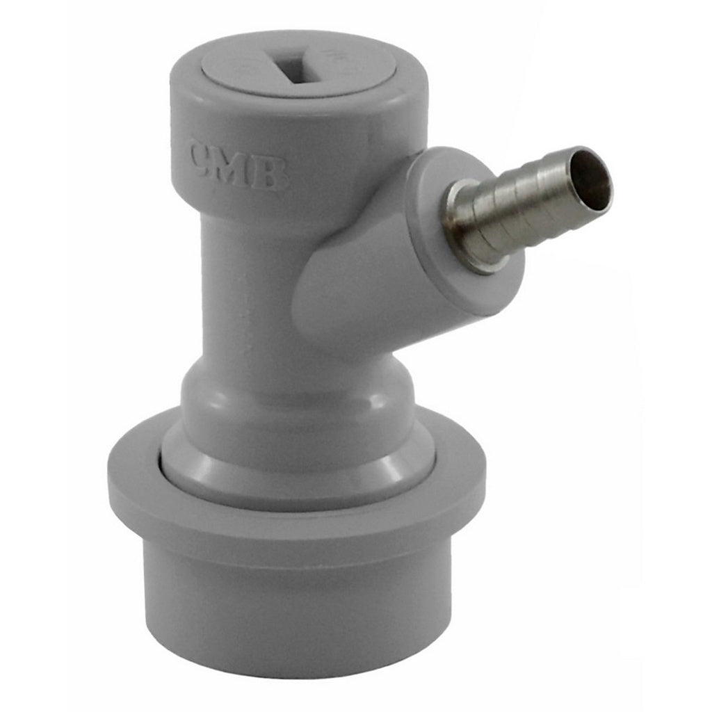 CMBecker Disconnect, Ball-Lock, 1/4" Barb, Gas, Gray