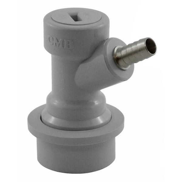 CMBecker Disconnect, Ball-Lock, 1/4" Barb, Gas, Gray