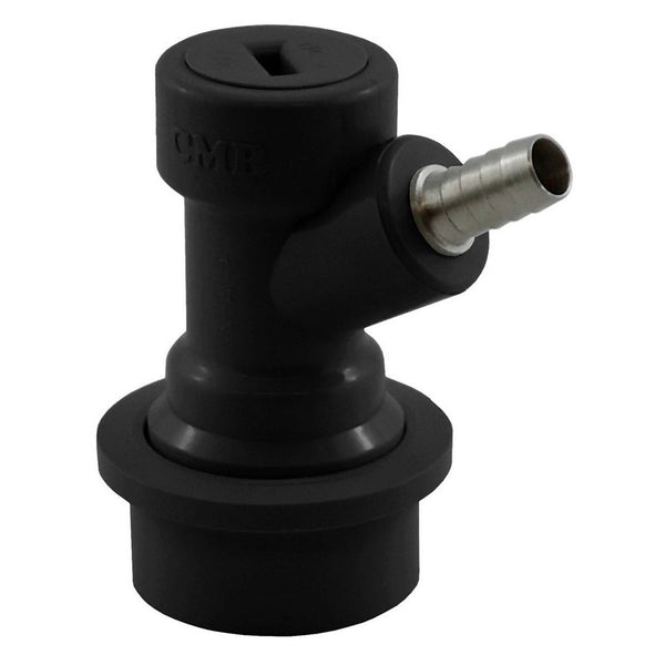 CMBecker Disconnect, Ball-Lock, 1/4" Barb, Liquid, Black