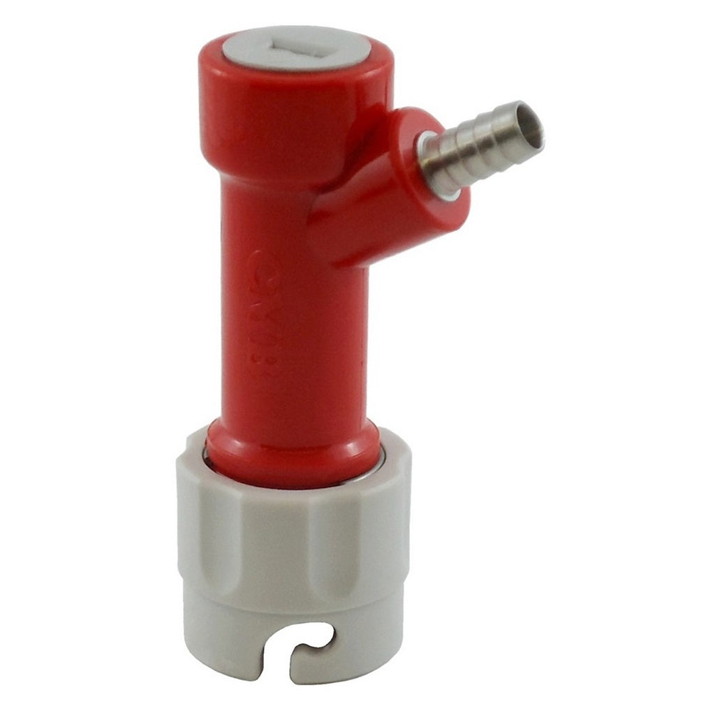 CMBecker Disconnect, Tall Pin-Lock, 1/4" Barb, Gas, Gray