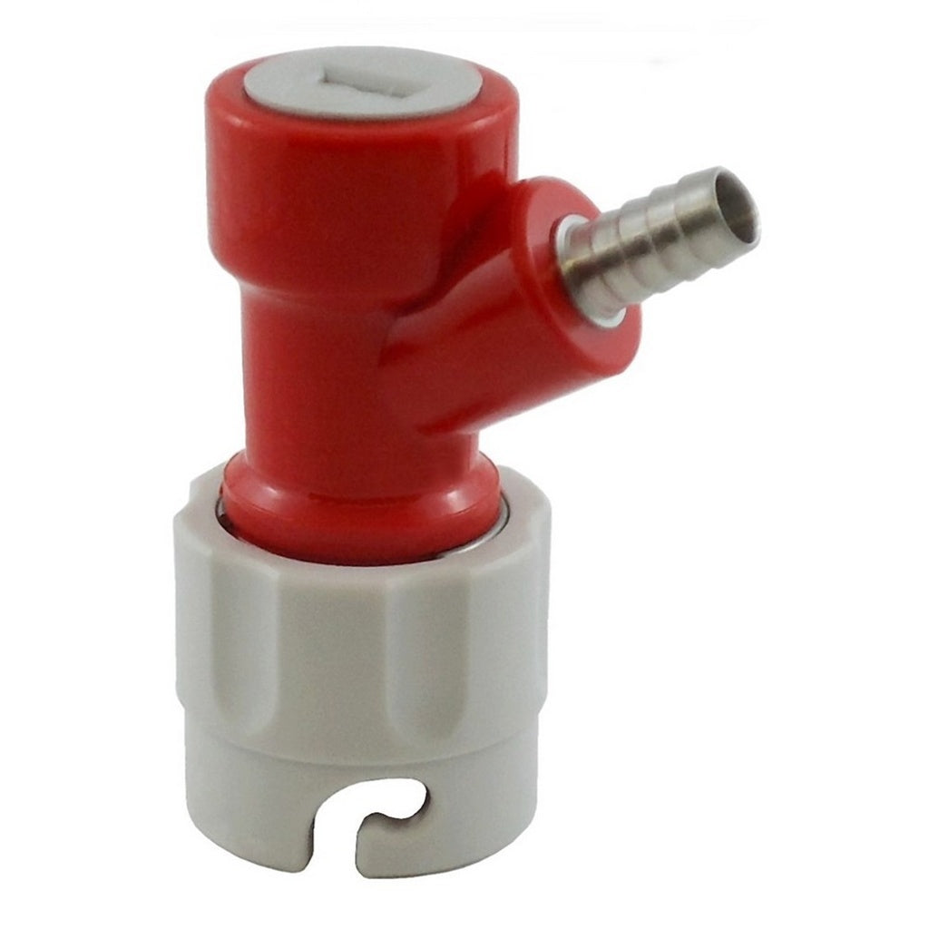 CMBecker Disconnect, Short Pin-Lock, 1/4" Barb, Gas, Gray