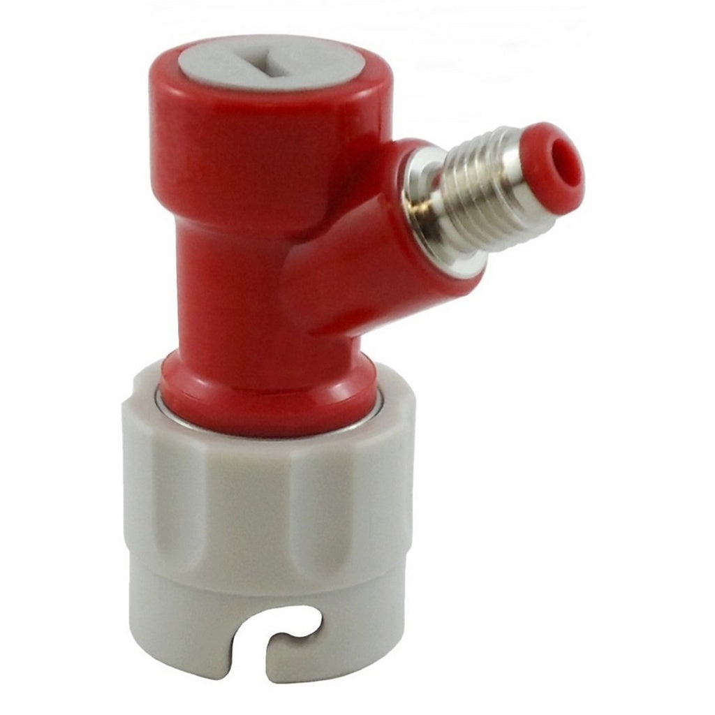 CMBecker Disconnect, Short Pin-Lock, 1/4" Male Flare, Gas, Gray