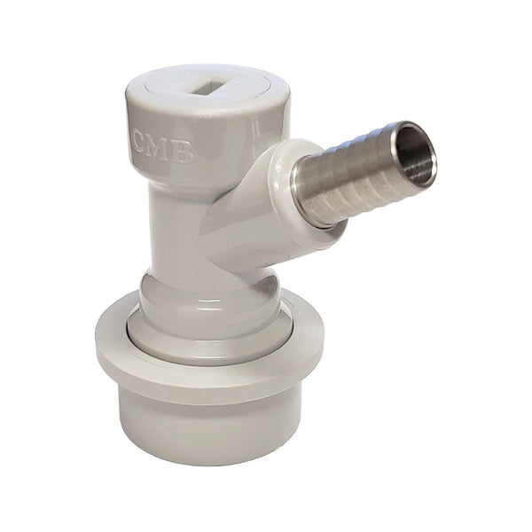 CMBecker Disconnect, Ball-Lock, 3/8" Barb, Gas, Gray