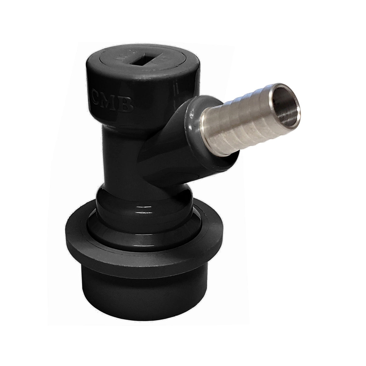 CMBecker Disconnect, Ball-Lock, 3/8" Barb, Liquid, Black