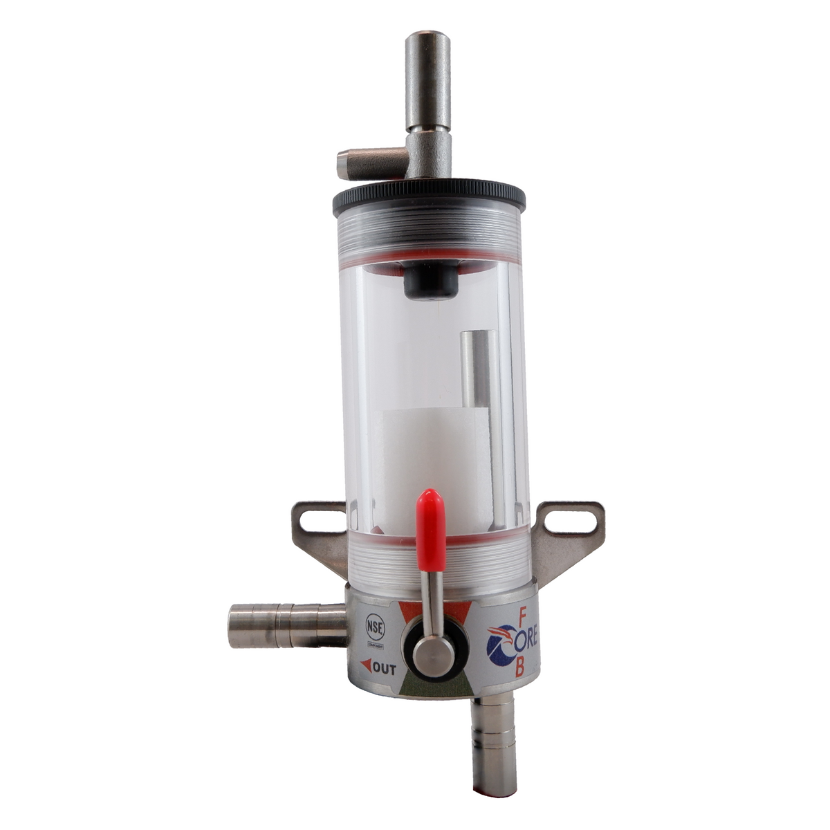 Foam Preventer, Right Hand, 3/8" Male Beer Thread In/Out, Stainless Steel